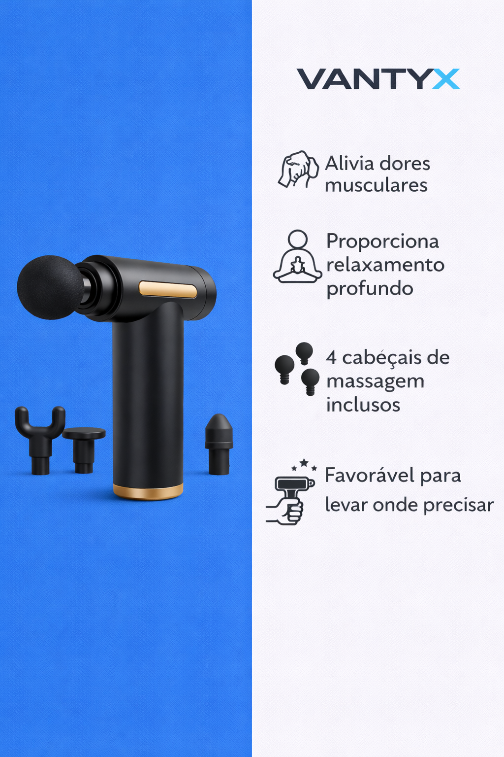 Vantyx Pulse™ – Massageador Muscular